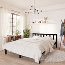 vidaXL Double fekete tömör fenyőfa ágykeret 135 x 190 cm