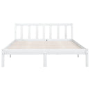 vidaXL fehér tömör fenyőfa ágykeret 160x200 cm
