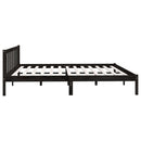 vidaXL fekete tömör fenyőfa ágykeret 200 x 200 cm