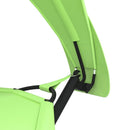 vidaXL zöld acél és oxford szövet kültéri pihenőágy napellenzővel