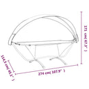 vidaXL zöld acél és oxford szövet kültéri pihenőágy napellenzővel