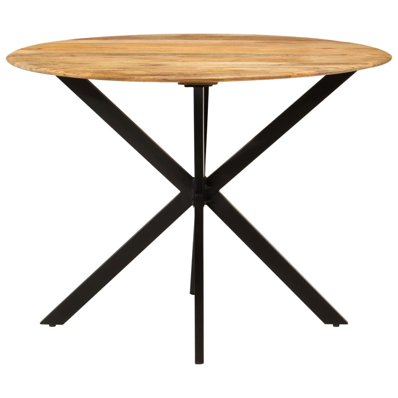 vidaXL tömör mangófa és acél étkezőasztal Ø110 x 78 cm