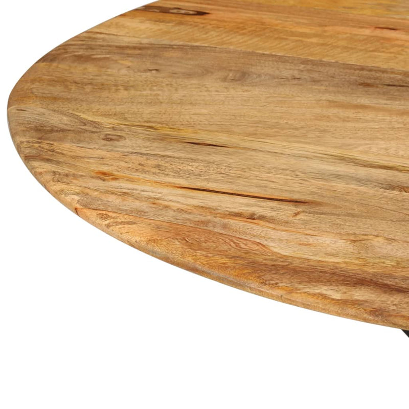 vidaXL tömör mangófa és acél étkezőasztal Ø110 x 78 cm