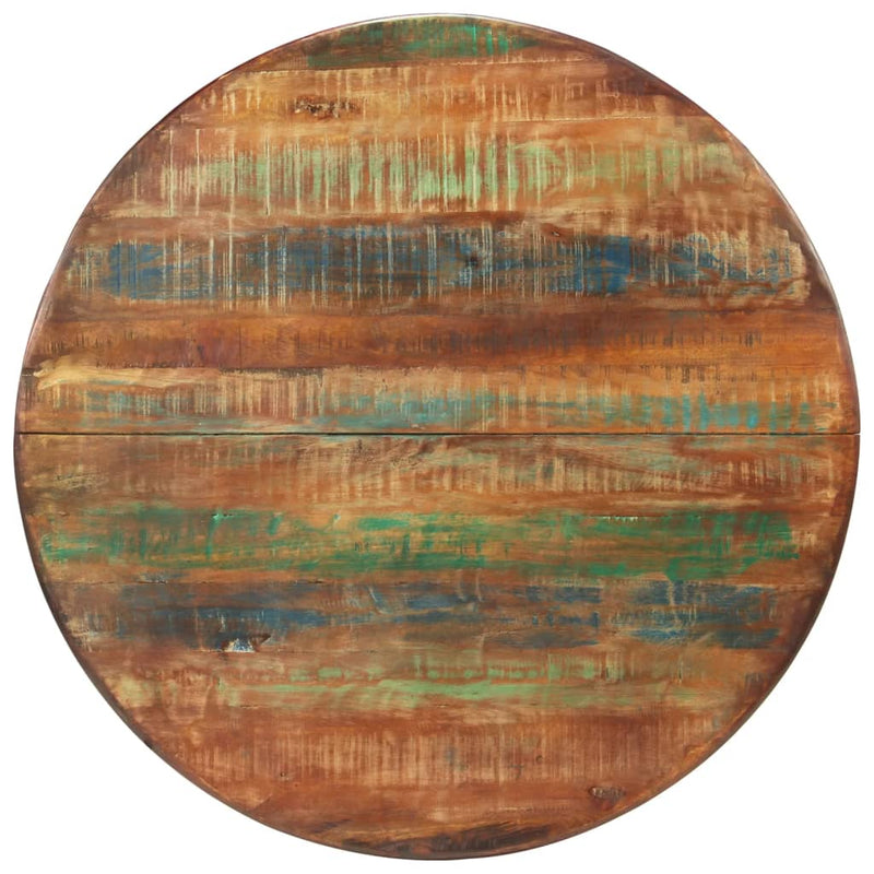 vidaXL tömör újrahasznosított fa és acél étkezőasztal Ø110 x 78 cm