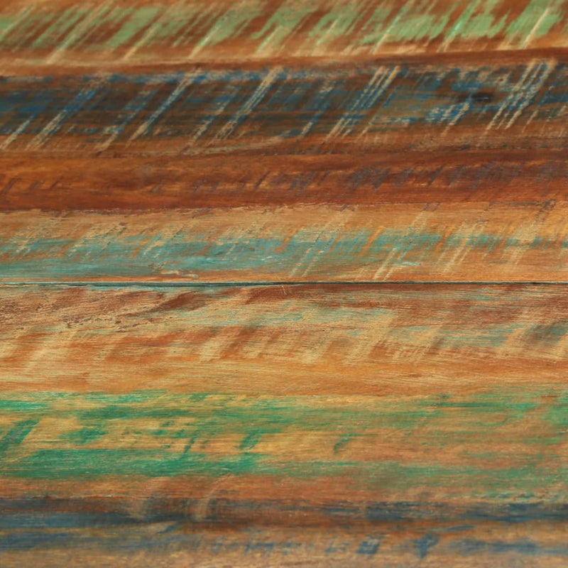 vidaXL tömör újrahasznosított fa és acél étkezőasztal Ø110 x 78 cm