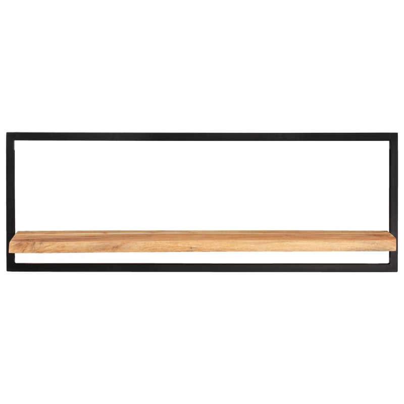 vidaXL 2 darab tömör akácfa és acél falipolc 100 x 24 x 35 cm