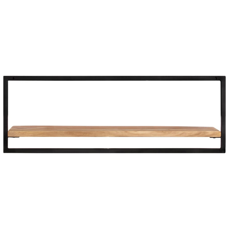 vidaXL 2 darab tömör akácfa és acél falipolc 100 x 24 x 35 cm