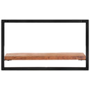 vidaXL 2 darab tömör akácfa és acél falipolc 60 x 25 x 35 cm