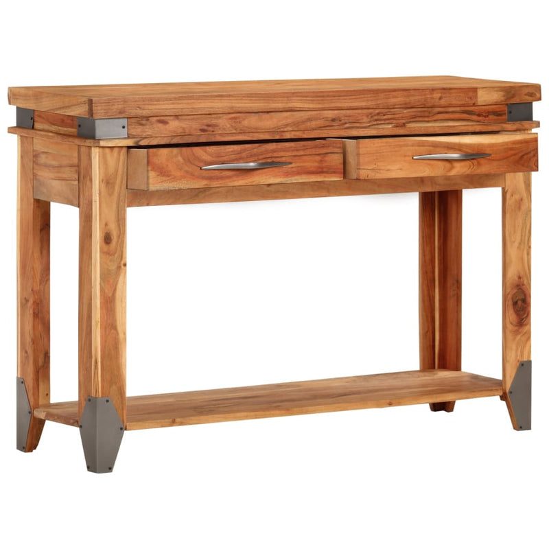 vidaXL tömör akácfa tálalóasztal 110 x 34 x 74 cm
