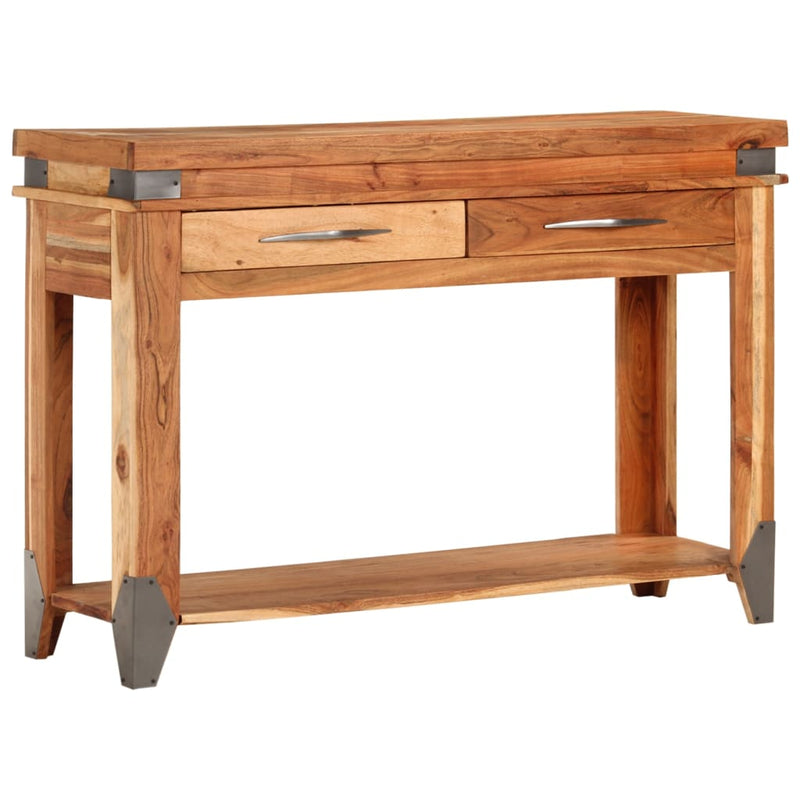 vidaXL tömör akácfa tálalóasztal 110 x 34 x 74 cm
