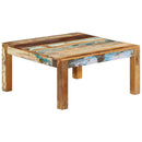 vidaXL tömör újrahasznosított fa dohányzóasztal 80 x 80 x 40 cm