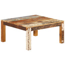 vidaXL tömör újrahasznosított fa dohányzóasztal 80 x 80 x 40 cm