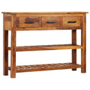vidaXL 3 fiókos tömör akácfa tálalószekrény 110 x 30 x 80 cm