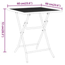 vidaXL antracitszürke expandált fém hálós kerti asztal 60 x 60 x 72 cm