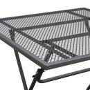 vidaXL antracitszürke expandált fém hálós kerti asztal 80 x 80 x 72 cm