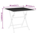 vidaXL antracitszürke expandált fém hálós kerti asztal 80 x 80 x 72 cm