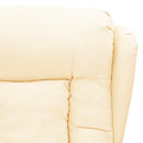 vidaXL krémszínű műbőr dönthető fotel