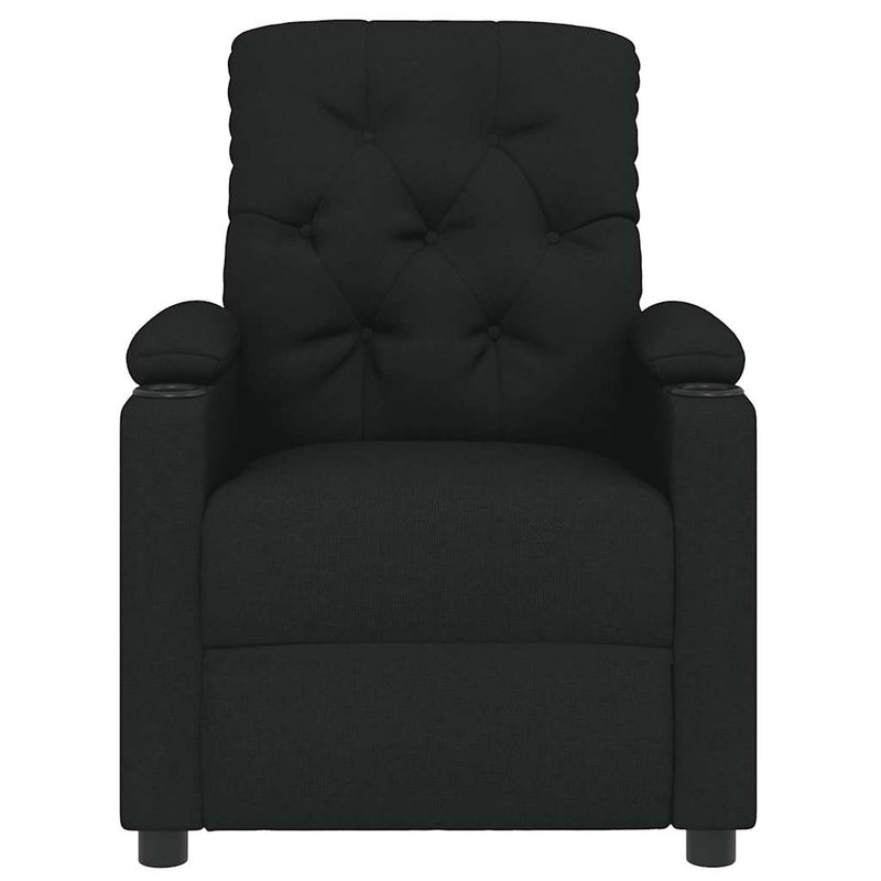 vidaXL fekete szövet dönthető fotel