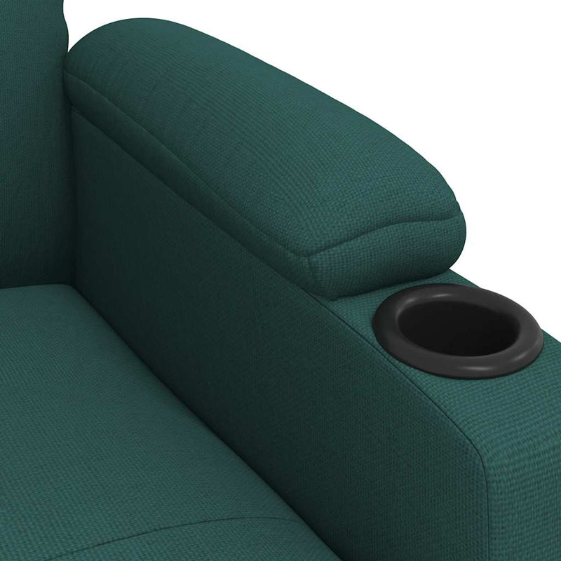 vidaXL sötétzöld szövet dönthető fotel