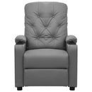 vidaXL szürke műbőr dönthető fotel