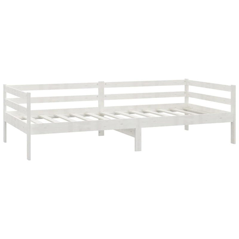 vidaXL fehér tömör fenyőfa dívány matraccal 90 x 200 cm
