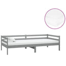 vidaXL szürke tömör fenyőfa dívány matraccal 90 x 200 cm