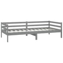 vidaXL szürke tömör fenyőfa dívány matraccal 90 x 200 cm
