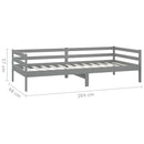 vidaXL szürke tömör fenyőfa dívány matraccal 90 x 200 cm