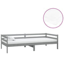 vidaXL szürke tömör fenyőfa dívány matraccal 90 x 200 cm