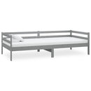 vidaXL szürke tömör fenyőfa dívány matraccal 90 x 200 cm