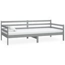 vidaXL szürke tömör fenyőfa dívány matraccal 90 x 200 cm