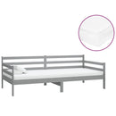 vidaXL szürke tömör fenyőfa dívány matraccal 90 x 200 cm