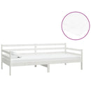 vidaXL fehér tömör fenyőfa dívány matraccal 90 x 200 cm