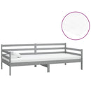 vidaXL szürke tömör fenyőfa dívány matraccal 90 x 200 cm