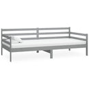 vidaXL szürke tömör fenyőfa dívány matraccal 90 x 200 cm