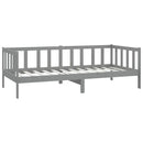 vidaXL szürke tömör fenyőfa dívány matraccal 90 x 200 cm