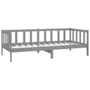 vidaXL szürke tömör fenyőfa dívány matraccal 90 x 200 cm