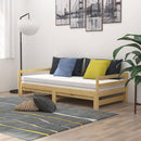 vidaXL tömör fenyőfa kihúzható kanapéágy 2 x (90 x 200) cm
