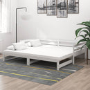 vidaXL fehér tömör fenyőfa kihúzható kanapéágy 2 x (90 x 200) cm
