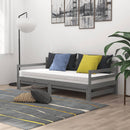 vidaXL szürke tömör fenyőfa kihúzható kanapéágy 2 x (90 x 200) cm