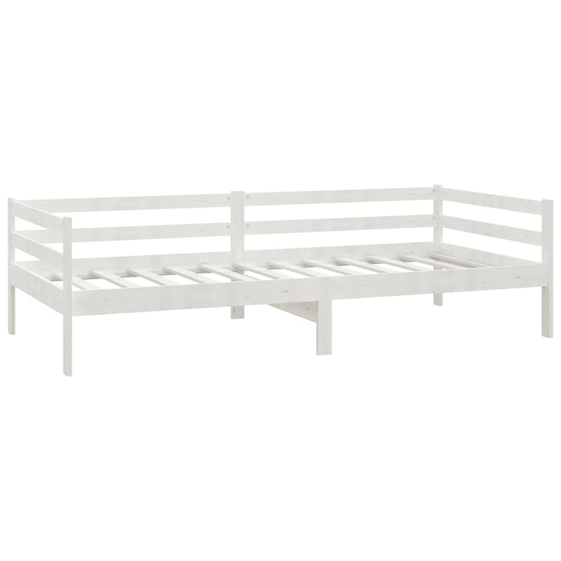 vidaXL fehér tömör fenyőfa dívány fiókokkal 90 x 200 cm