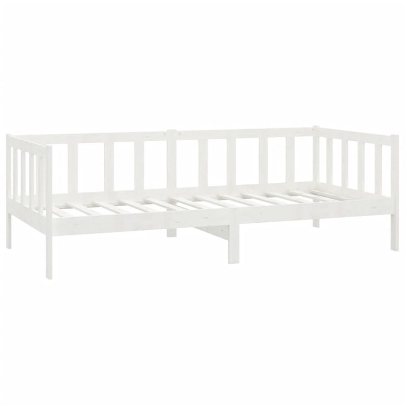 vidaXL fehér tömör fenyőfa dívány fiókokkal 90 x 200 cm