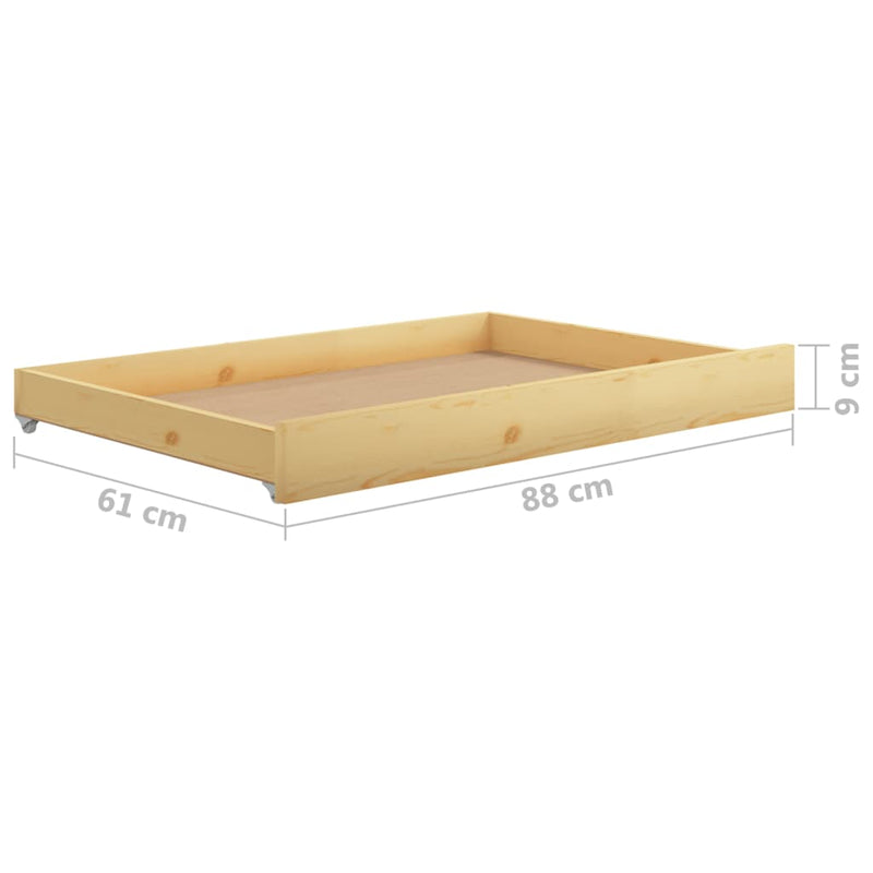vidaXL tömör fenyőfa kihúzható kanapéágy 2 x (90 x 200) cm
