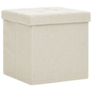 vidaXL krémfehér összecsukható művászon tárolóülőke