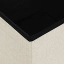 vidaXL krémfehér összecsukható művászon tárolóülőke