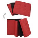 vidaXL bordó összecsukható művászon tárolóülőke