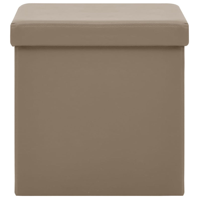 vidaXL kávészínű összecsukható PVC tárolóülőke