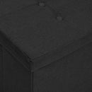 vidaXL fekete összecsukható művászon tárolópad