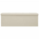 vidaXL krémfehér összecsukható művászon tárolópad