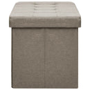 vidaXL tópszínű összecsukható művászon tárolópad